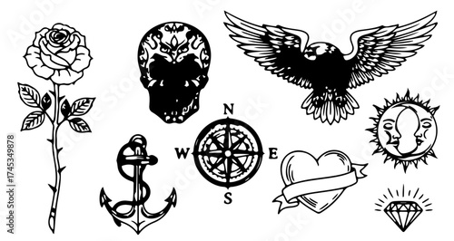 Collection of various tattoo designs, perfect for tattoo enthusiasts