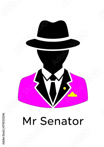 Mr. Senator silhouette icon