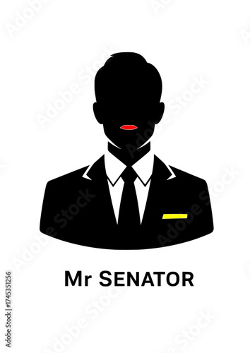 Mr. Senator silhouette icon