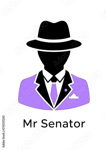 Mr. Senator silhouette icon