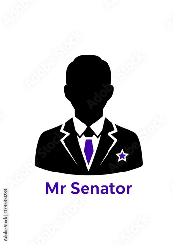 Mr. Senator silhouette icon