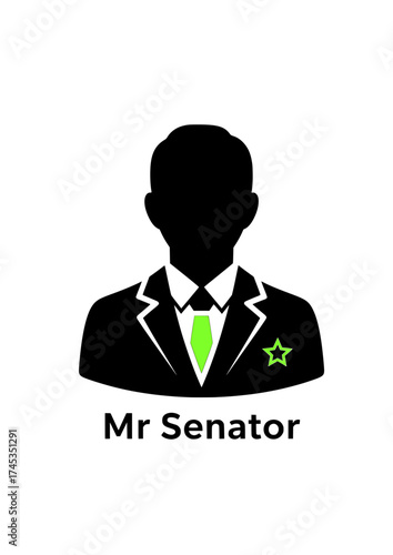 Mr. Senator silhouette icon