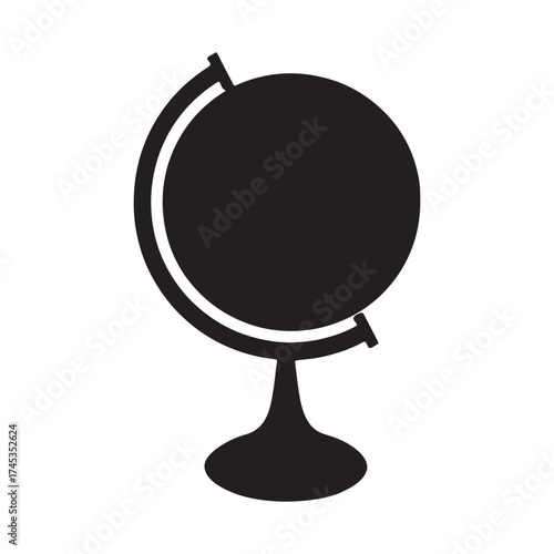 vintage globe isolated on white