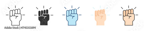 Empowerment Icon Set Multiple Style Collection