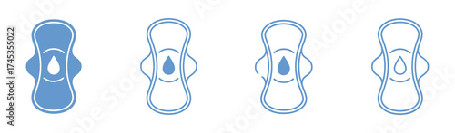 Sanitary Pad icon set multiple style collection. Vector illustration