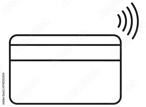 Contactless Payment Card Vector Illustration Seamless Transactions and Secure Technology for Modern Finances