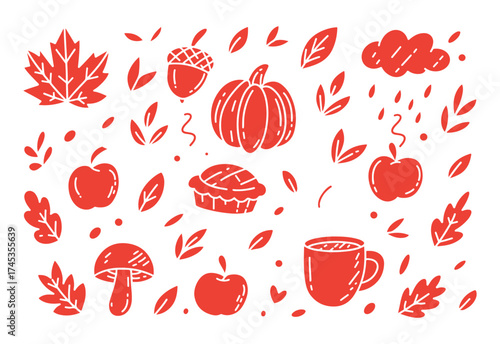 Hello autumn. Autumn background with fall leaves