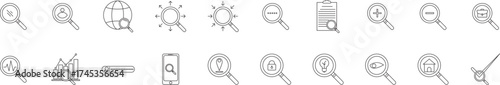 search icon set. vektor ilustration