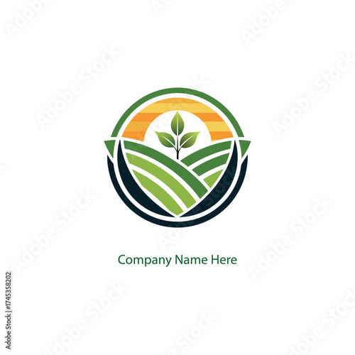 agriculture logo design vector 