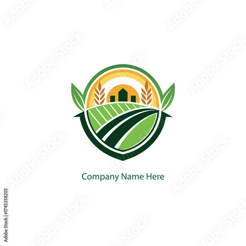 agriculture logo design vector 