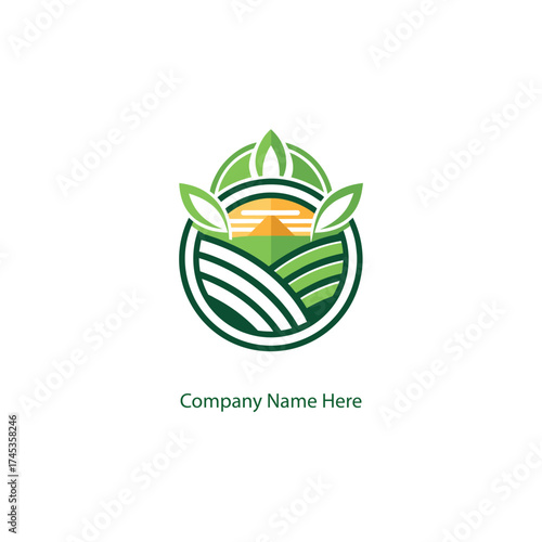 agriculture logo design vector 