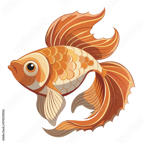 Ornate Goldfish Illustration