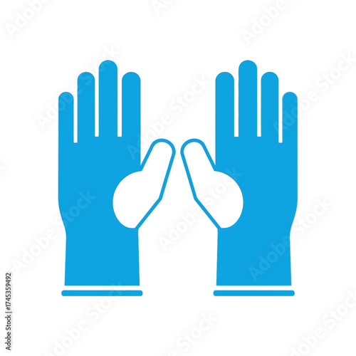 Blue protective gloves for hand safety and hygiene in various work environments.