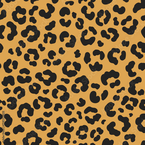 Vector illustration of brown splashes on a light orange background