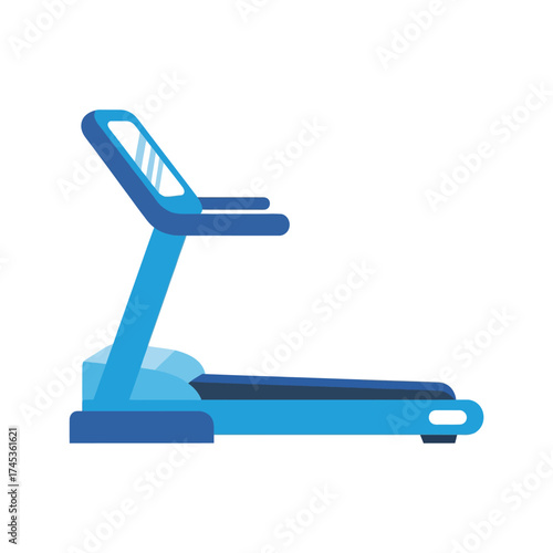 Blue Treadmill Machine for Fitness and Exercise.