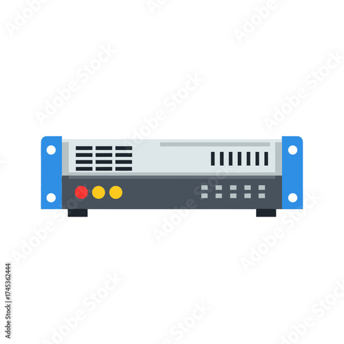 Network server rack mountable device for data communication.