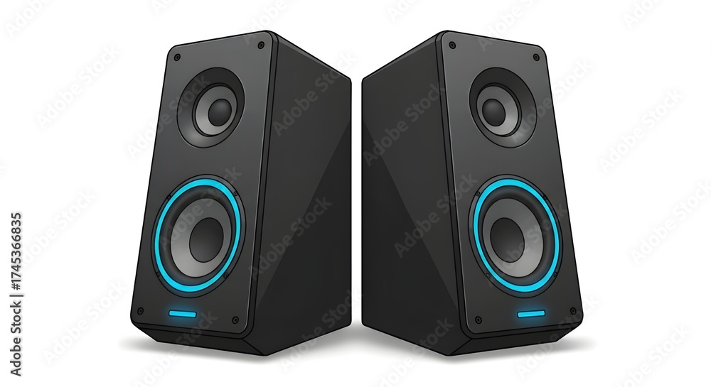 Fototapeta premium Vector design of computer speakers