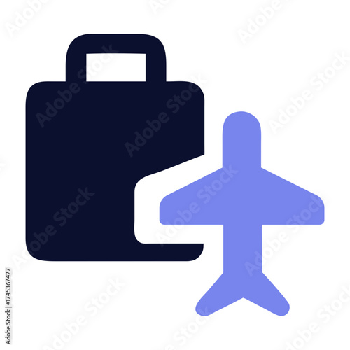 Business Travel Icon for Corporate Trips, Work Commute, and Professional Journey Design