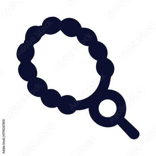Islamic Prayer Beads Icon for Spirituality, Worship, and Religious Practice Design