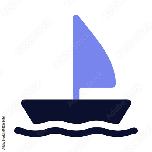 Traditional Dhow Boat Icon for Sailing, Maritime, and Cultural Heritage Design