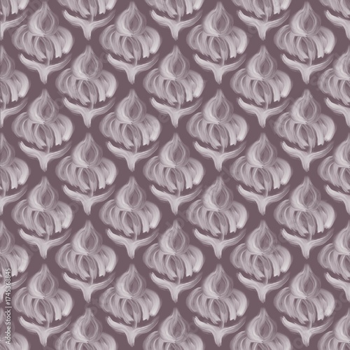 Mauve Seamless Abstract Pattern with Soft Brush Texture