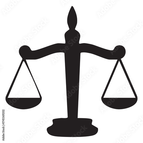 Justice Panel with Scale of Justice Symbol Icon