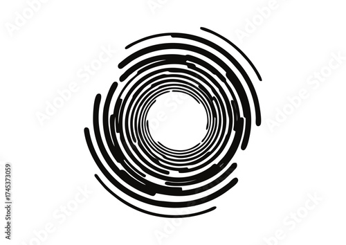 Spiral pattern with concentric curved lines, resembling sound waves or whirlpools.