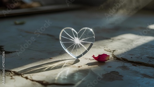 Symbolic image illustrating Broken Trust and Heartbreak, a shattered love and transparent relationship