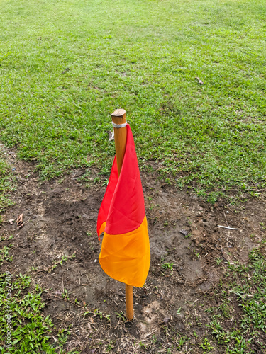 Corner flags used on football fields