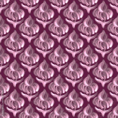 Rose Pink Seamless Abstract Pattern with Soft Brush Texture
