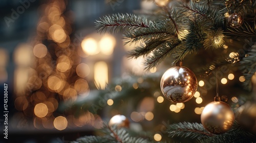 Wallpaper Mural A tree with a gold ornament hanging from it Torontodigital.ca