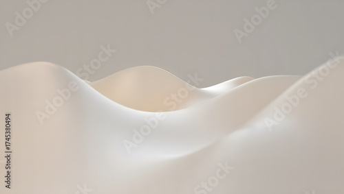 Abstract soft creamy landscape with gentle curves and subtle light