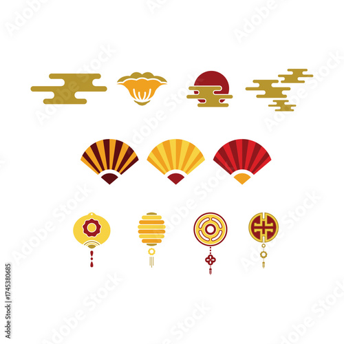 icon and symbols of chinese traditional ornament