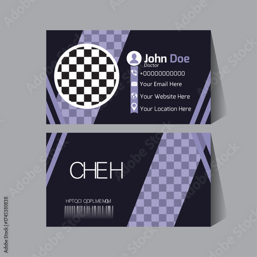 Monochrome business card design with high contrast and bold typography. Suitable for lawyers, architects, and business consultants. Easy to edit and print.