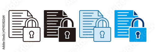 Confidentiality Icon Set Multiple Style Collection