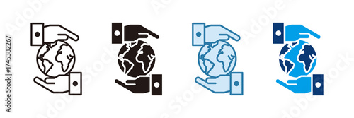 Responsibility Icon Set Multiple Style Collection
