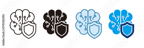 Ethical Ai Icon Set Multiple Style Collection