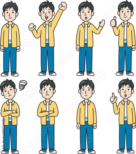 人物素材　男性　青年　大学生　家族　