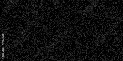 Topographic map, topographer seamless pattern, typography linear equalizer backdrop. Vector seamless line wave map texture, contour background. Topographic map, topographer seamless pattern.

