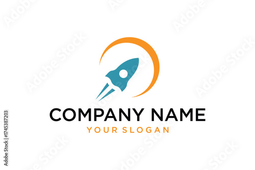 rocket logo icon vector template
