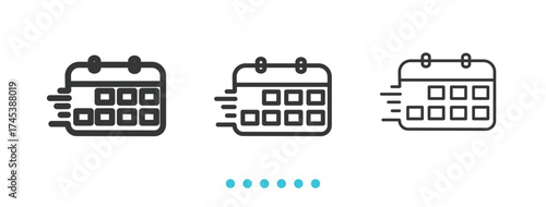 Calender Icon. Thin line icon vector