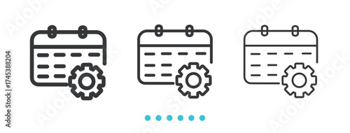 Calender Icon. Thin line icon vector