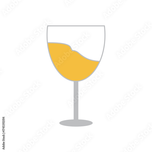 Wine glass icon design simple illustration