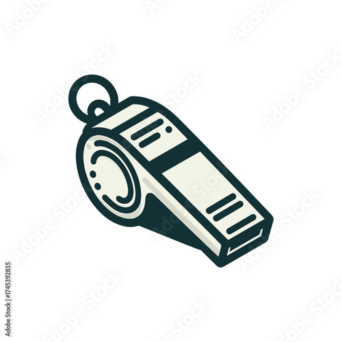 Close-up of a sleek, modern whistle designed for sports, set against a plain background