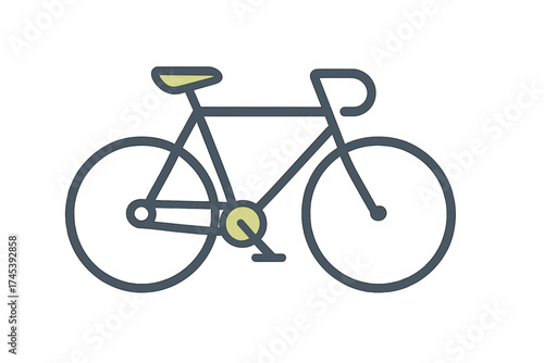Minimalist classic road bicycle with drop handlebars and simple seat design
