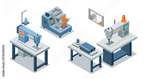 Isometric sewing machines and equipment for modern garment manufacturing