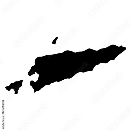 map of Timor Leste black