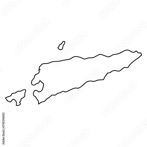 map of Timor Leste line