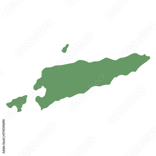 map of Timor Leste green