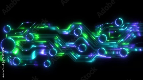 Ai tools or neon box. Multi function for Agentic AI technology motion background. Multi agent AI systems, Automate daily Tasks Smart AI solutions efficiency, Automate repetitive .4k animation.